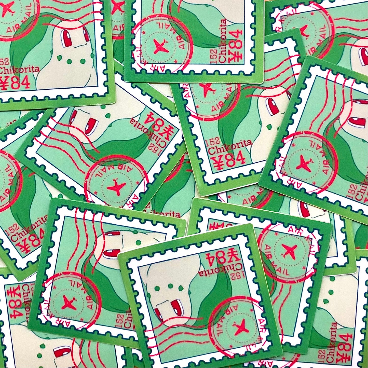 Grass Type Stamps (Mockups) vinyl sticker (Pack of 9)