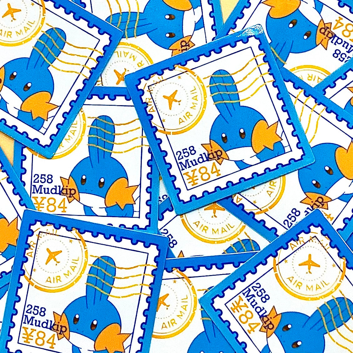 Water Type Stamps (Mockups) vinyl sticker (Pack of 9)