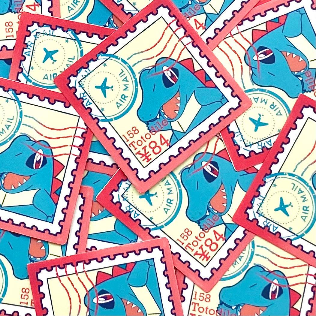 Water Type Stamps (Mockups) vinyl sticker (Pack of 9)
