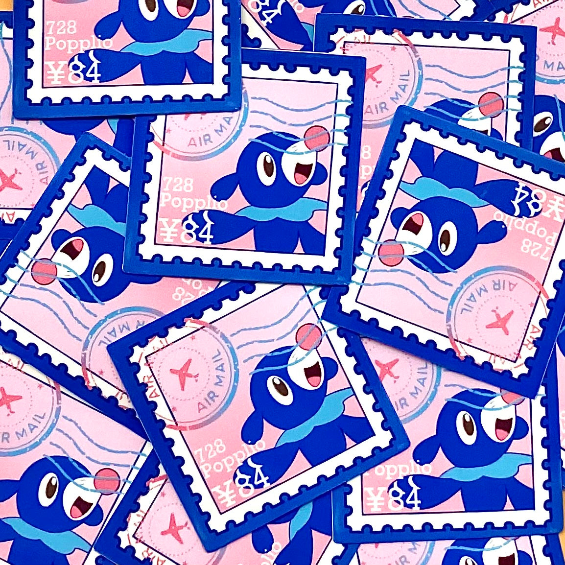 Water Type Stamps (Mockups) vinyl sticker (Pack of 9)
