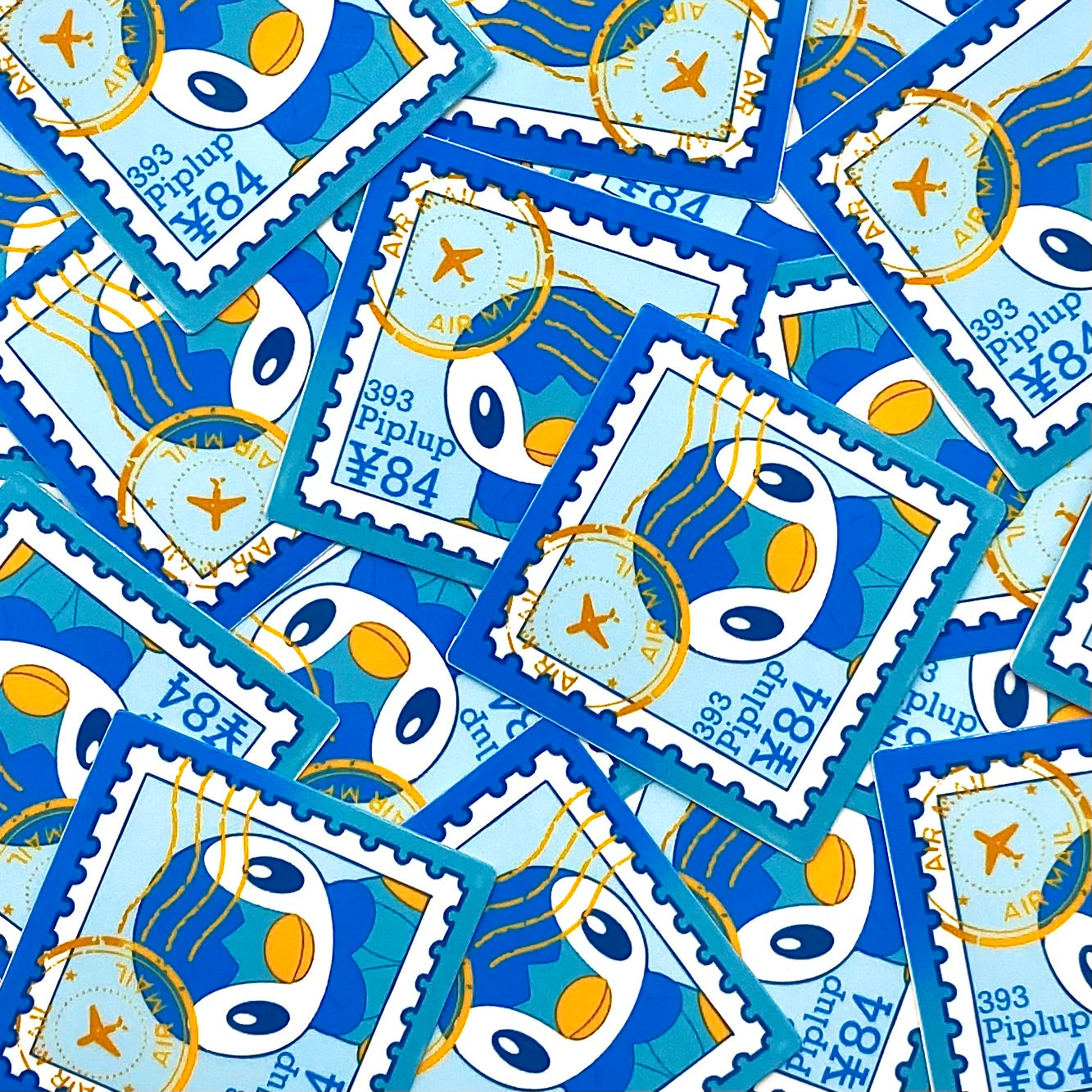 Water Type Stamps (Mockups) vinyl sticker (Pack of 9)