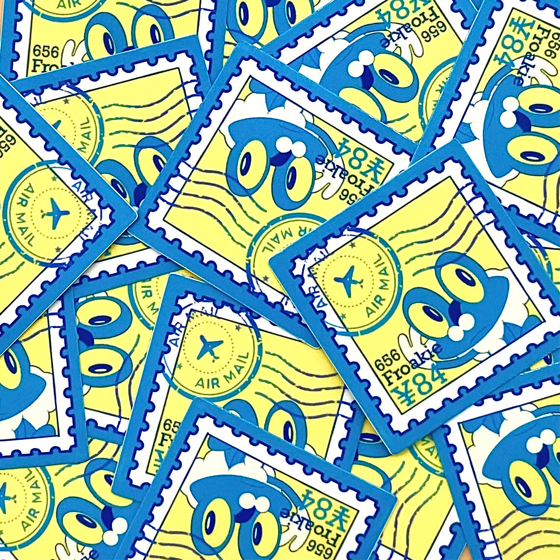Water Type Stamps (Mockups) vinyl sticker (Pack of 9)