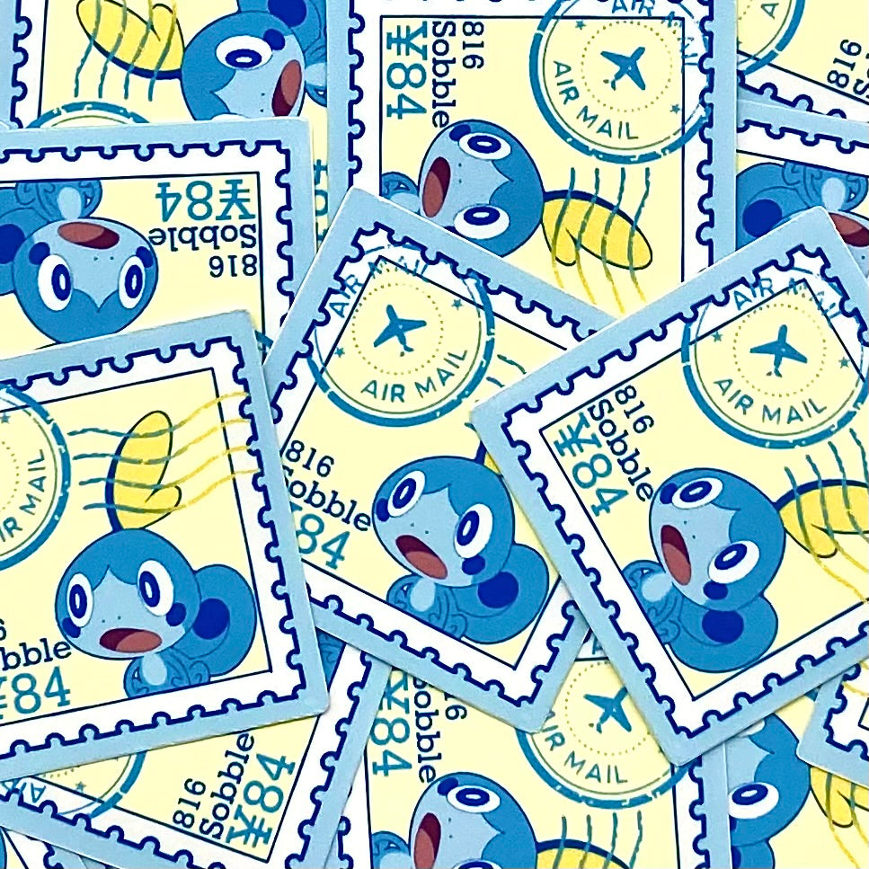 Water Type Stamps (Mockups) vinyl sticker (Pack of 9)