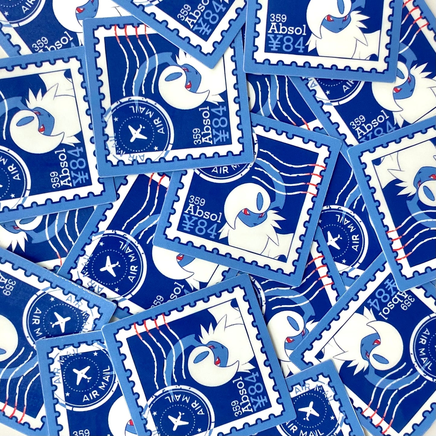 Dark Type Stamps (Mockups) vinyl sticker (Pack of 9)