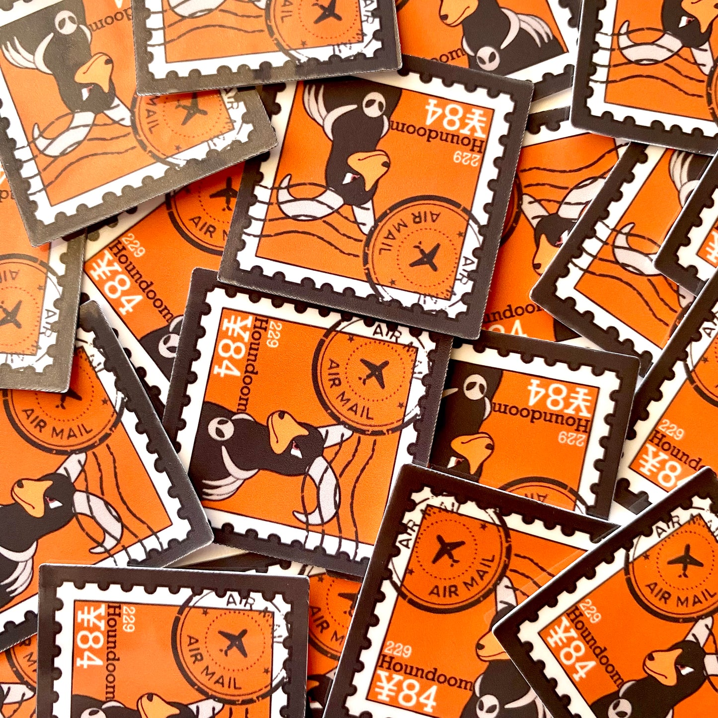 Dark Type Stamps (Mockups) vinyl sticker (Pack of 9)