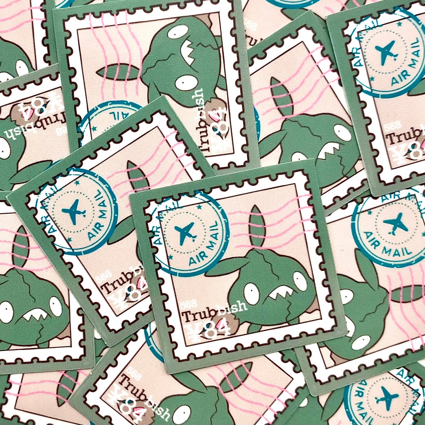 Poison Type Stamps (Mockups) vinyl sticker (Pack of 9)