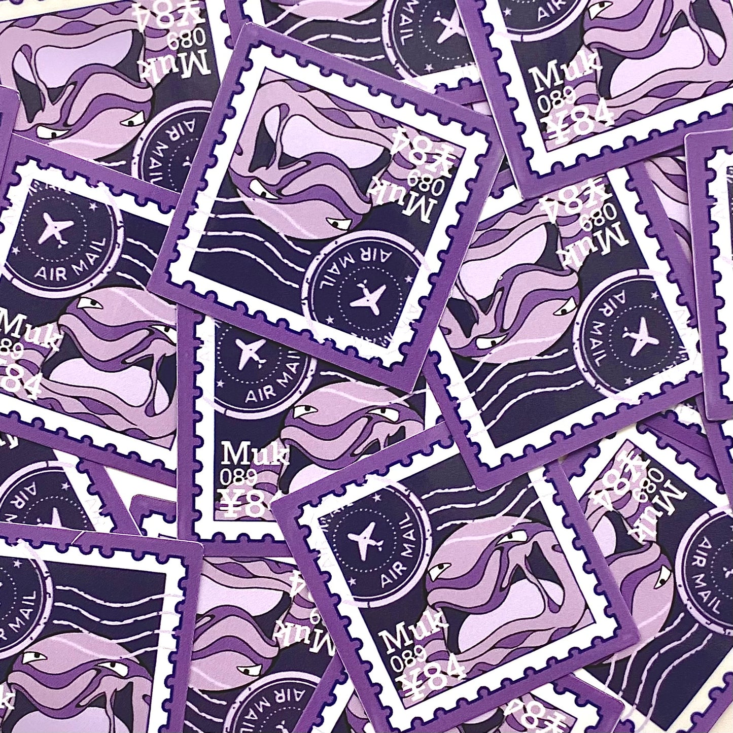 Poison Type Stamps (Mockups) vinyl sticker (Pack of 9)