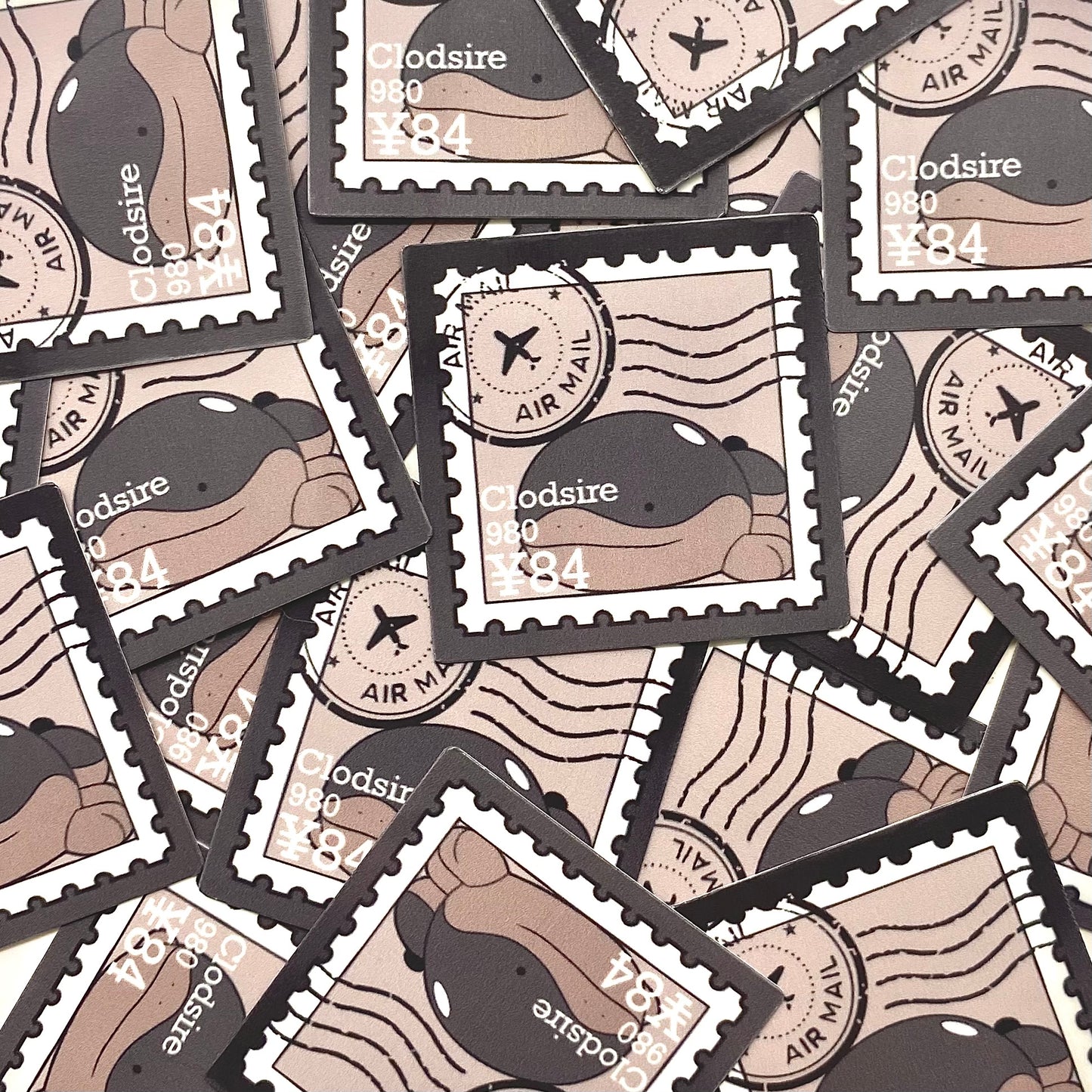 Poison Type Stamps (Mockups) vinyl sticker (Pack of 9)