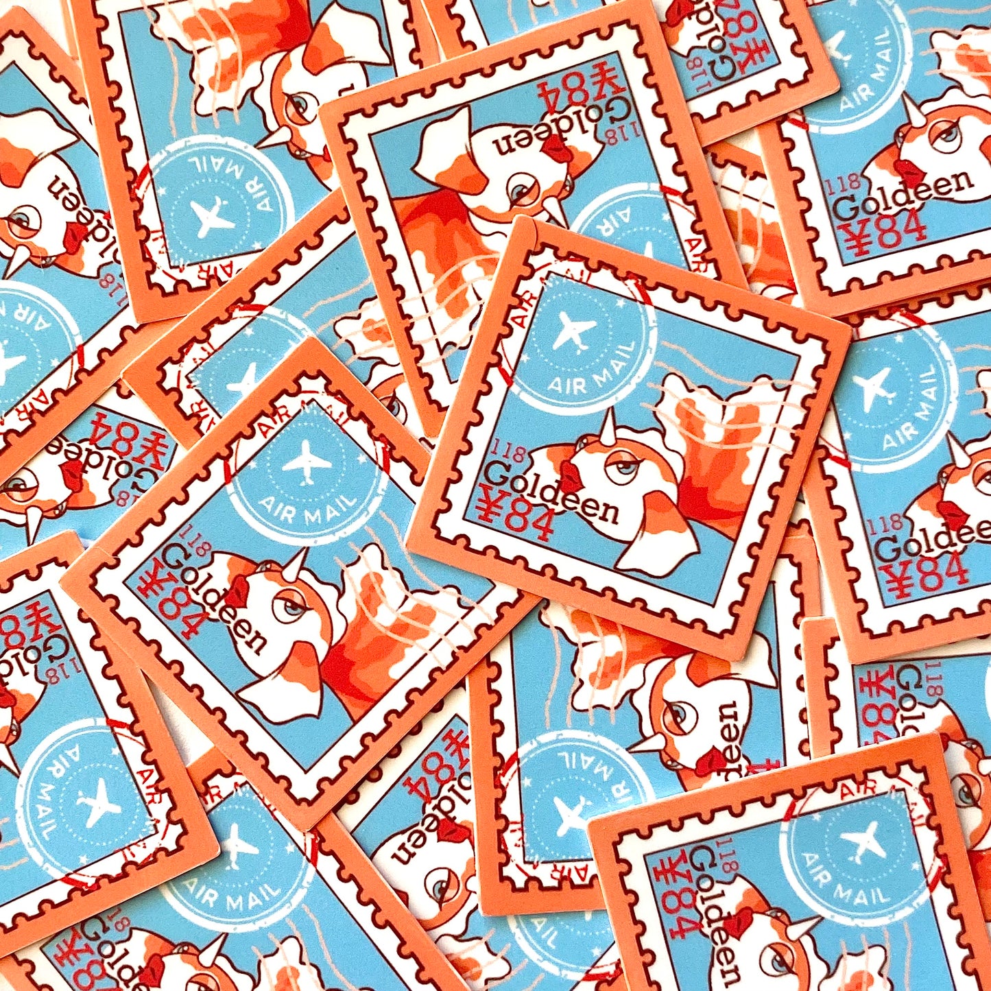 Water Type Vol.2 Stamps (Mockups) vinyl sticker (Pack of 9)