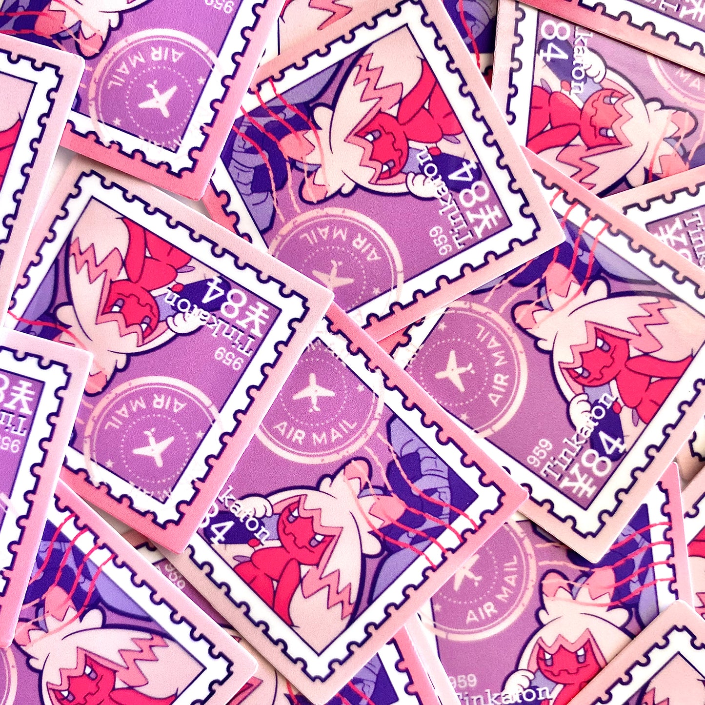 Fairy Type Stamps (Mockups) vinyl sticker (Pack of 9)