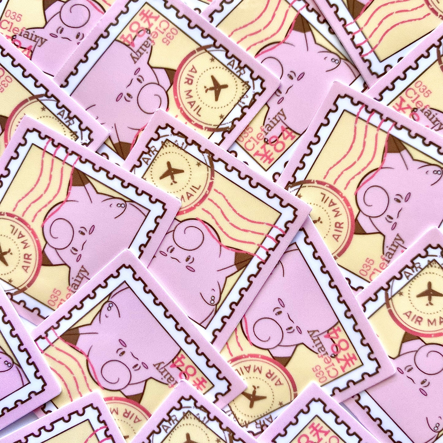 Fairy Type Stamps (Mockups) vinyl sticker (Pack of 9)