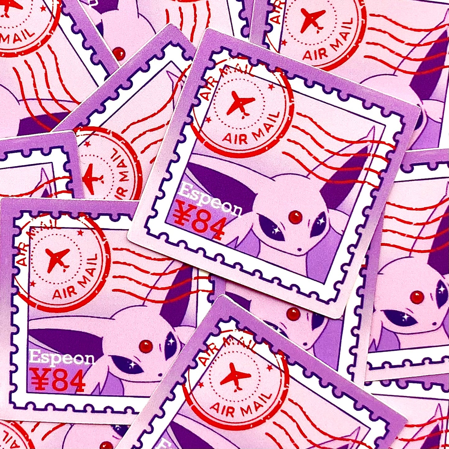 EV Type Stamps (Mockups) vinyl sticker (Pack of 9)