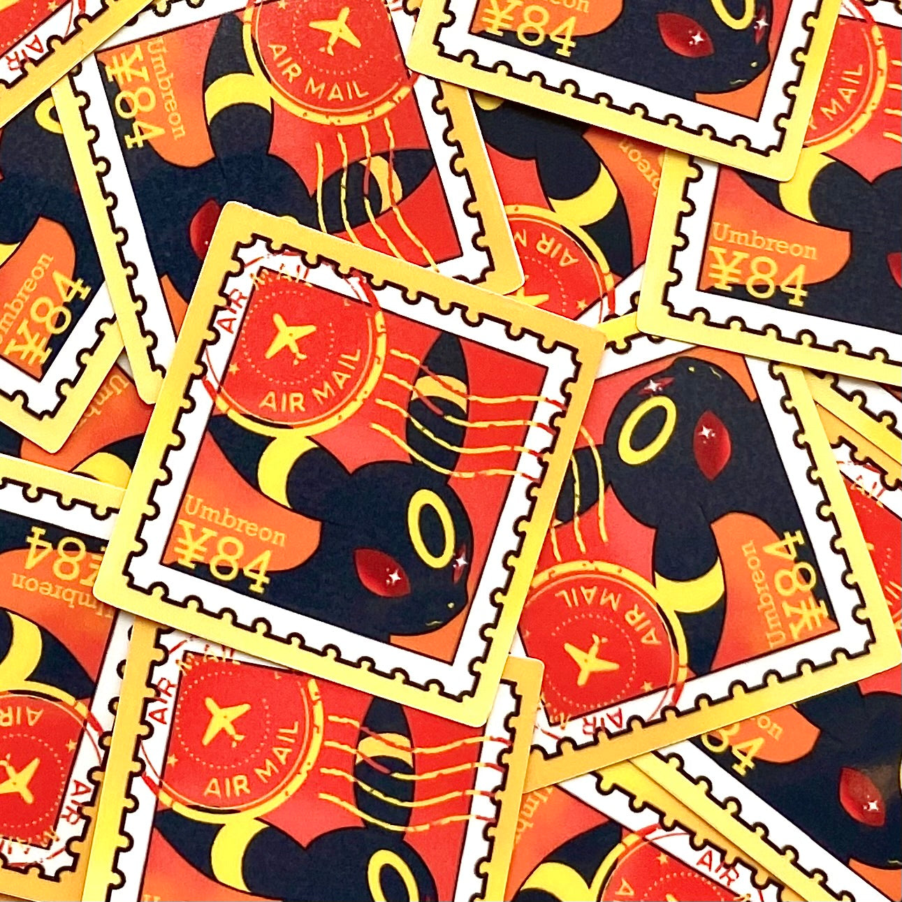 EV Type Stamps (Mockups) vinyl sticker (Pack of 9)