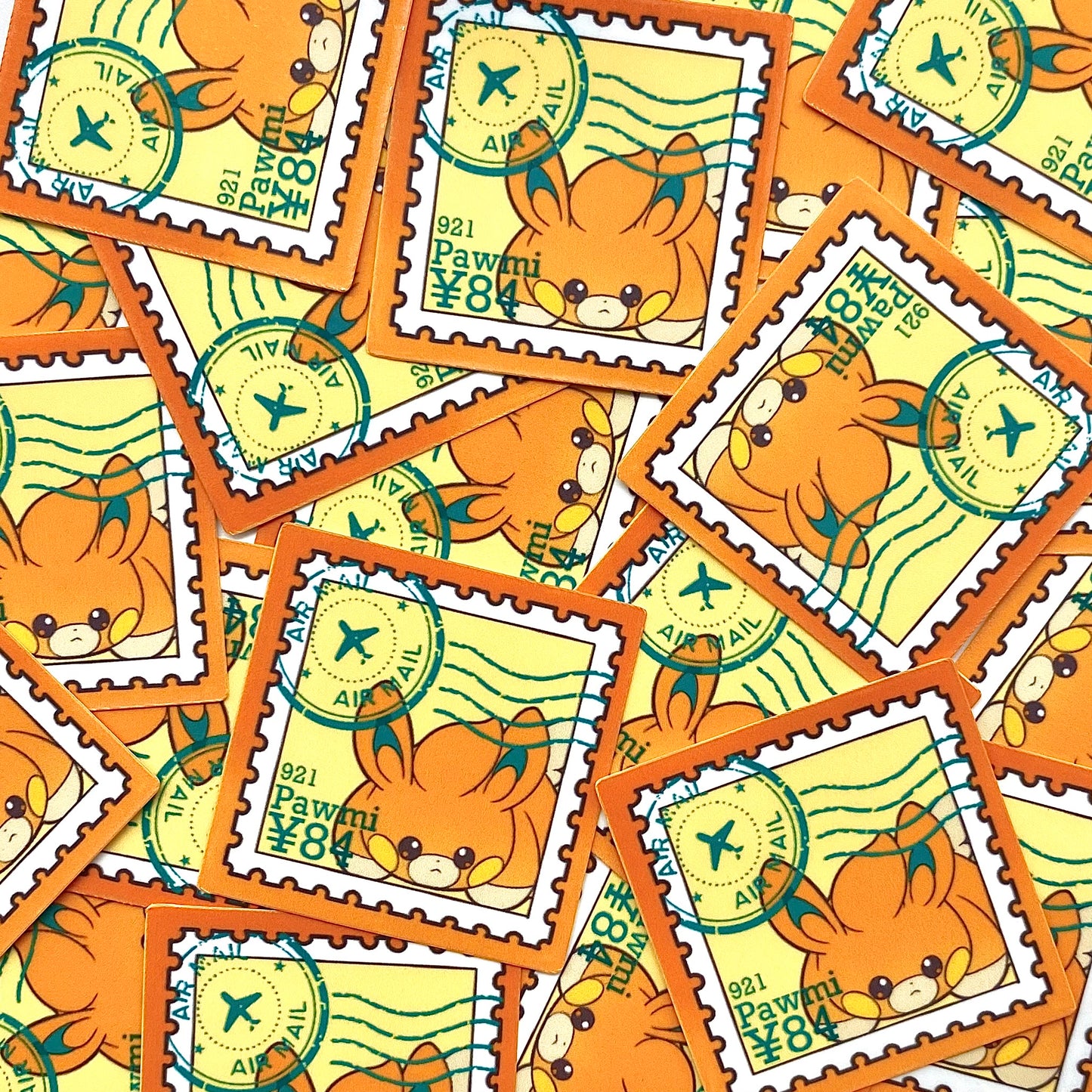 Electric Rats Stamps (Mockups) vinyl sticker (Pack of 9)