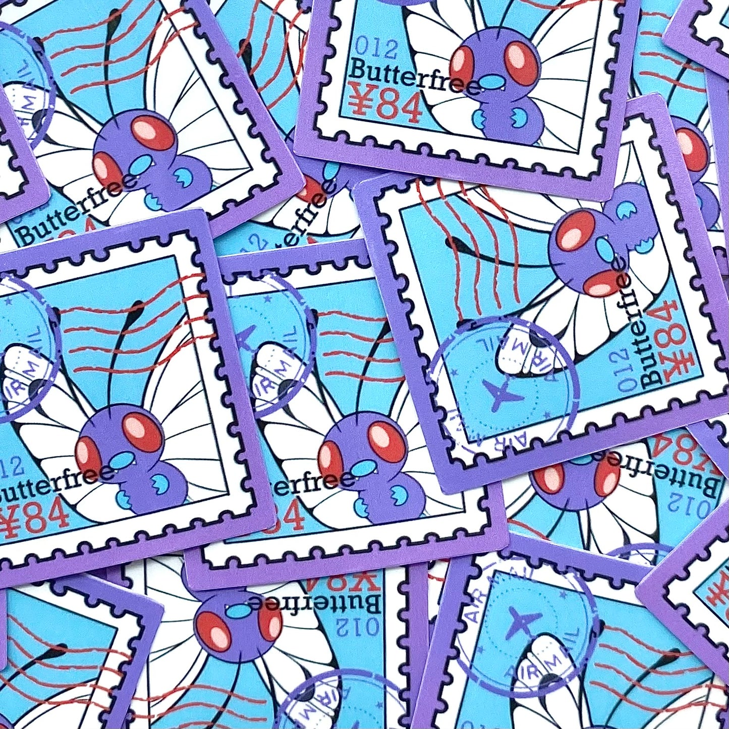 Bug Type Stamps (Mockups) vinyl sticker (Pack of 9)