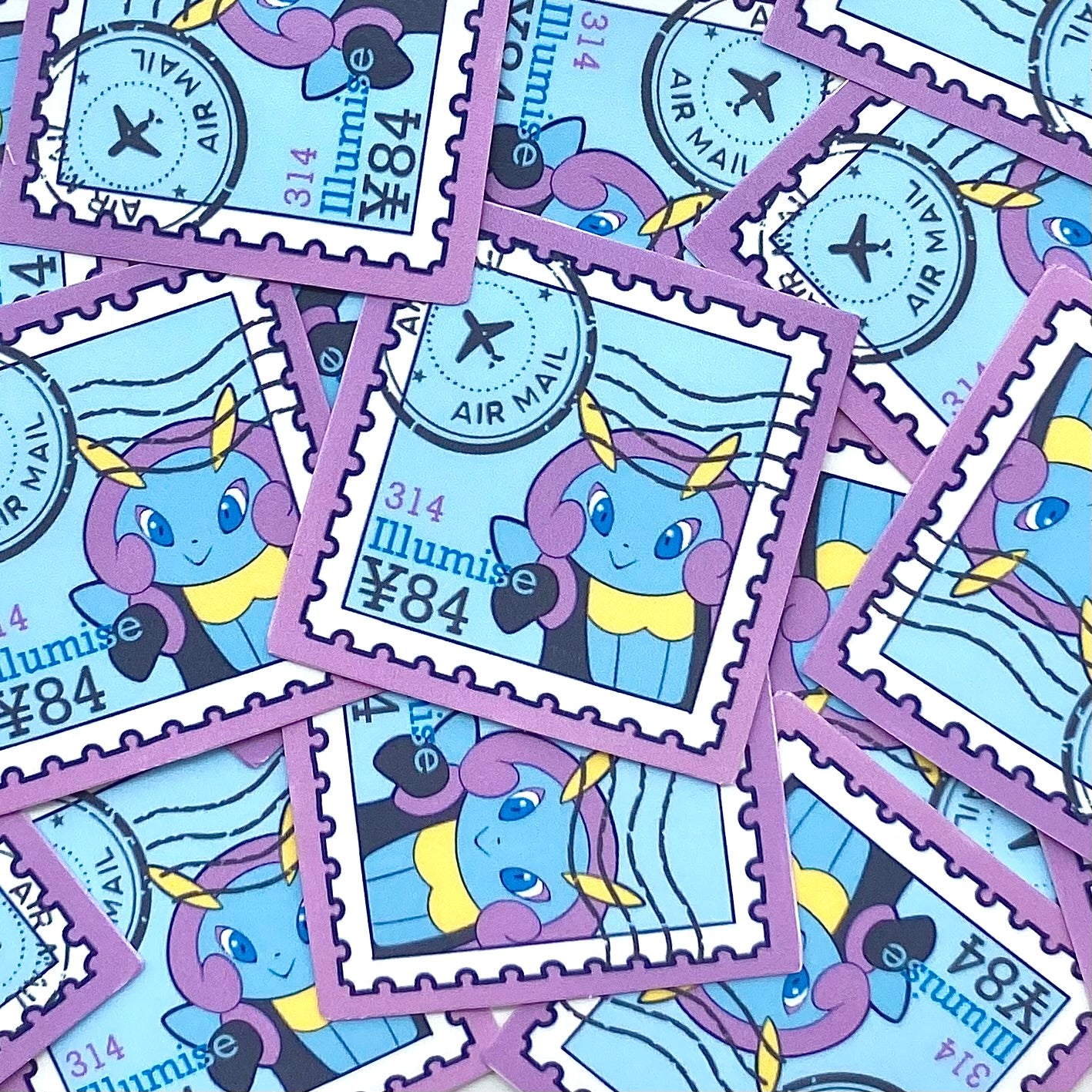Bug Type Stamps (Mockups) vinyl sticker (Pack of 9)