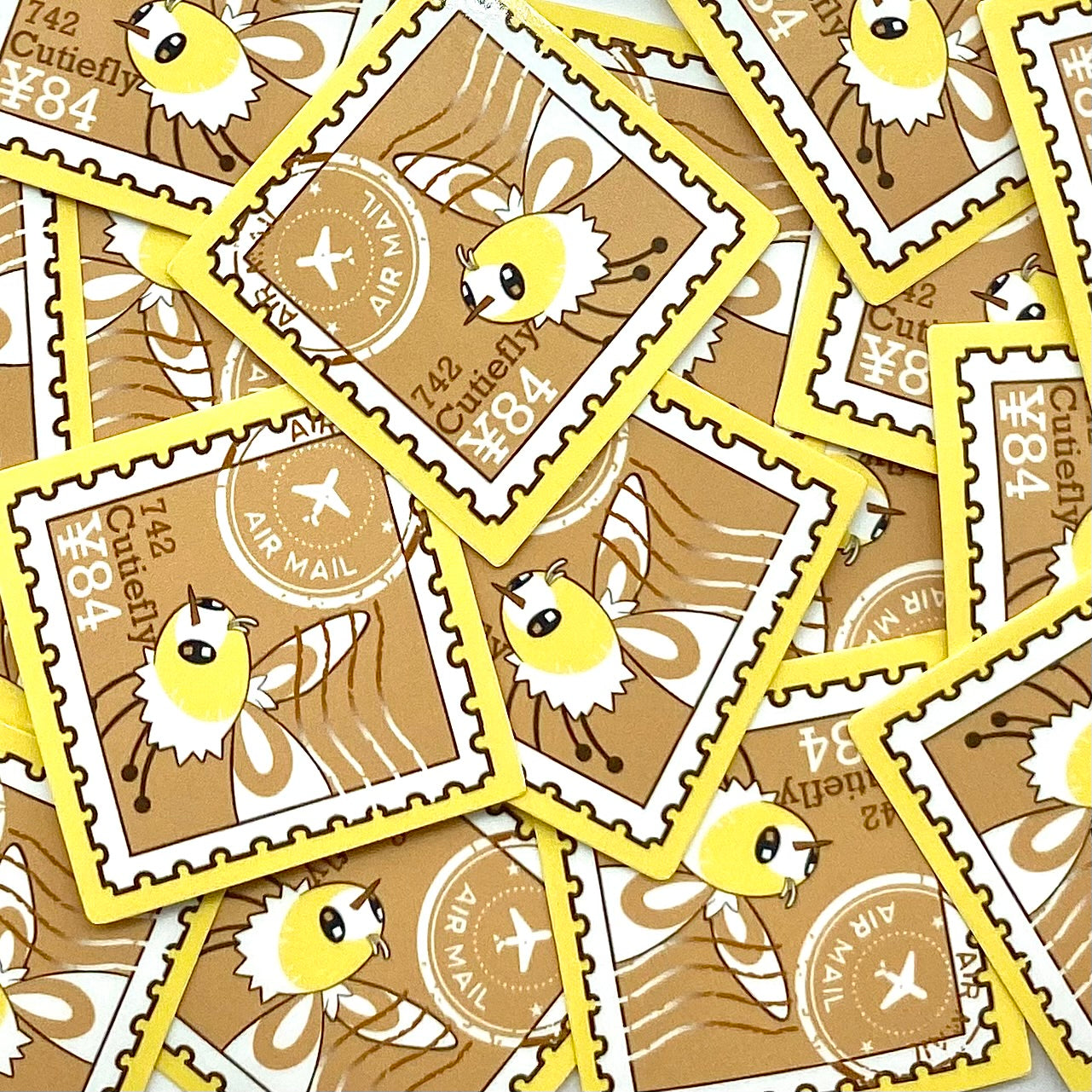 Bug Type Stamps (Mockups) vinyl sticker (Pack of 9)