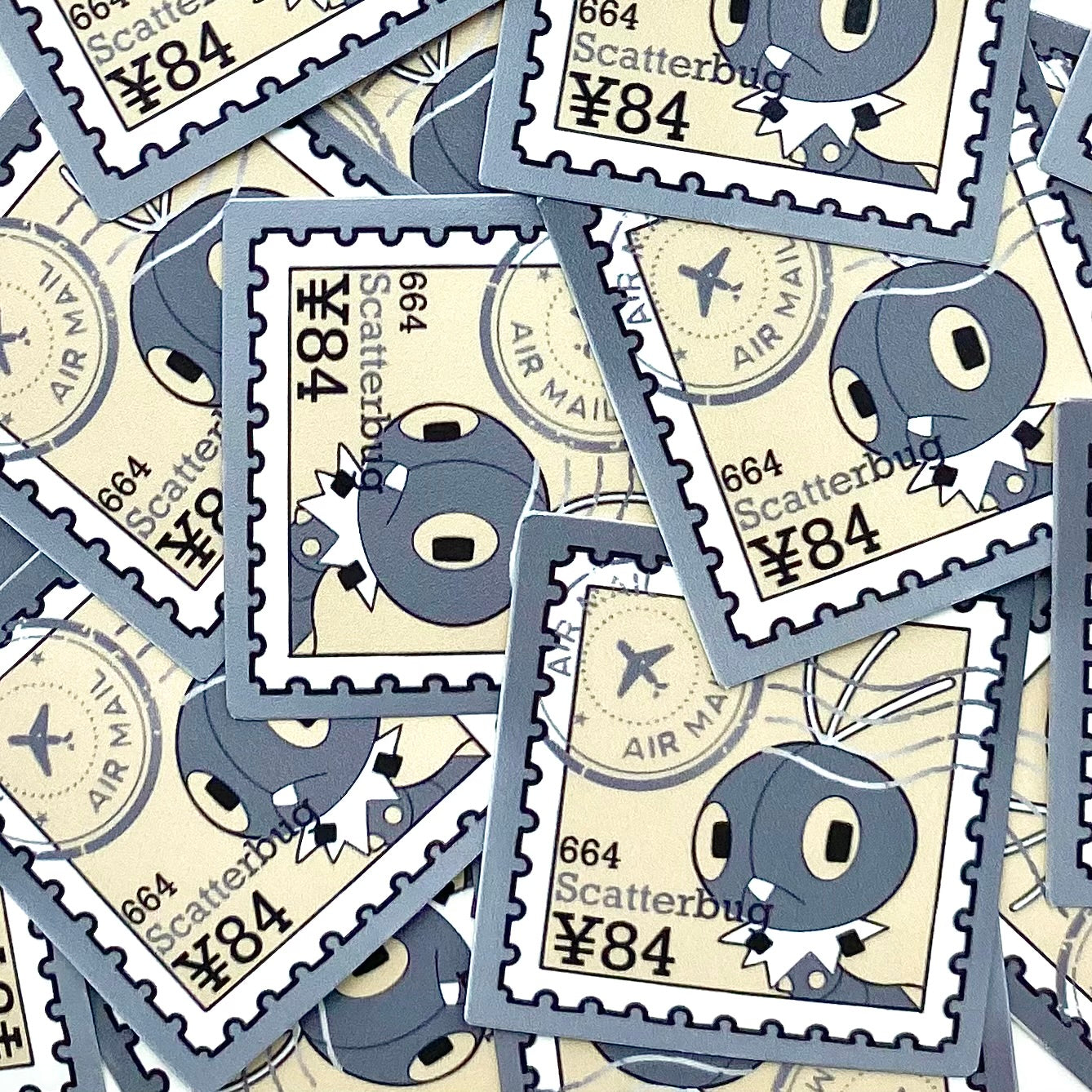 Bug Type Stamps (Mockups) vinyl sticker (Pack of 9)