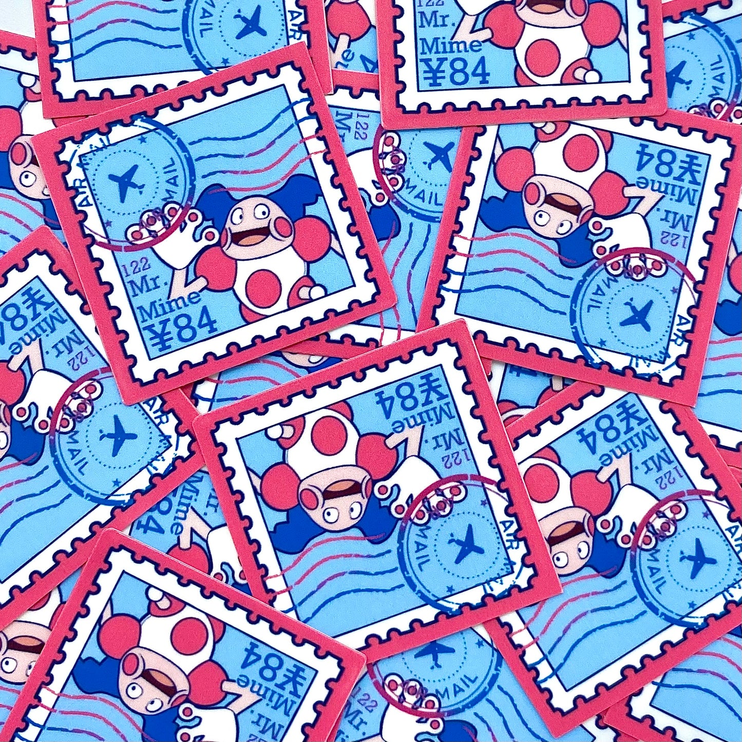 Psychic Stamps (Mockups) vinyl sticker (Pack of 9)