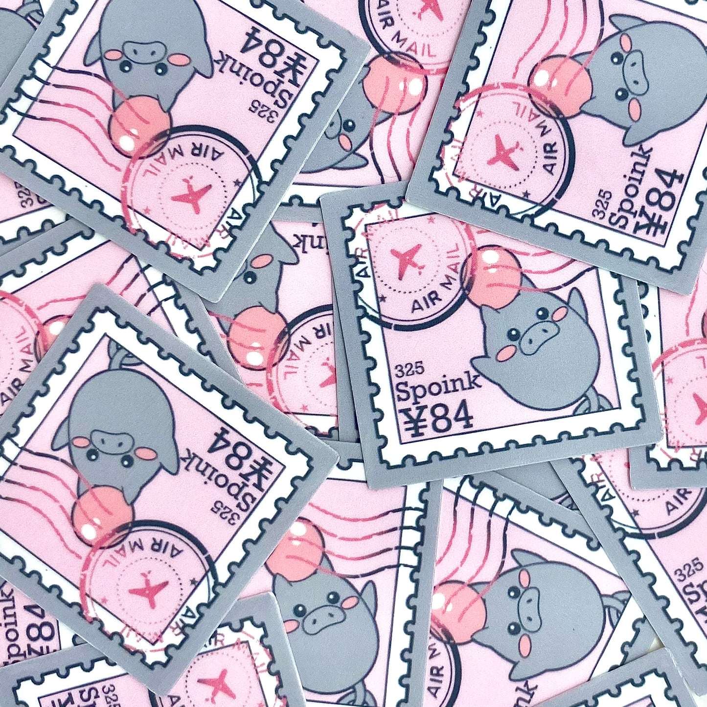 Psychic Stamps (Mockups) vinyl sticker (Pack of 9)