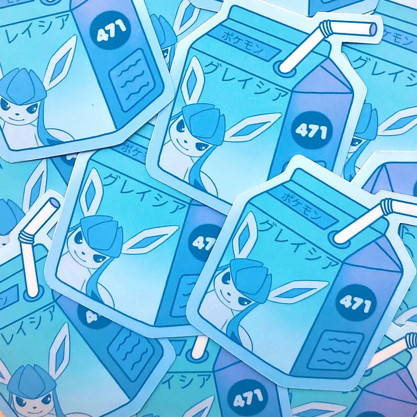 Eeveelution Juice Boxes vinyl stickers (Pack of 9)