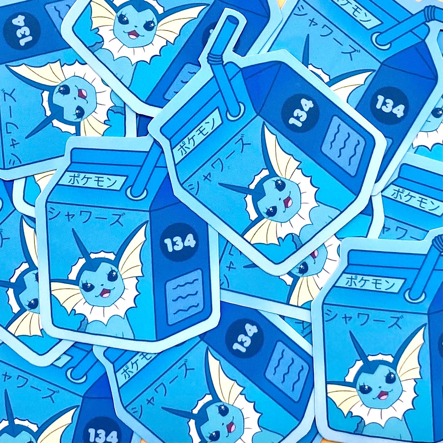 Eeveelution Juice Boxes vinyl stickers (Pack of 9)