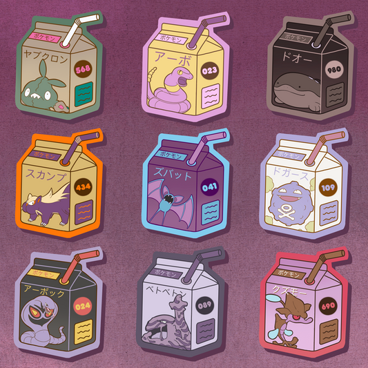 Poison Type Starters Juicebox Pack (Pack of 9)